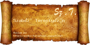 Szabó Terestyén névjegykártya